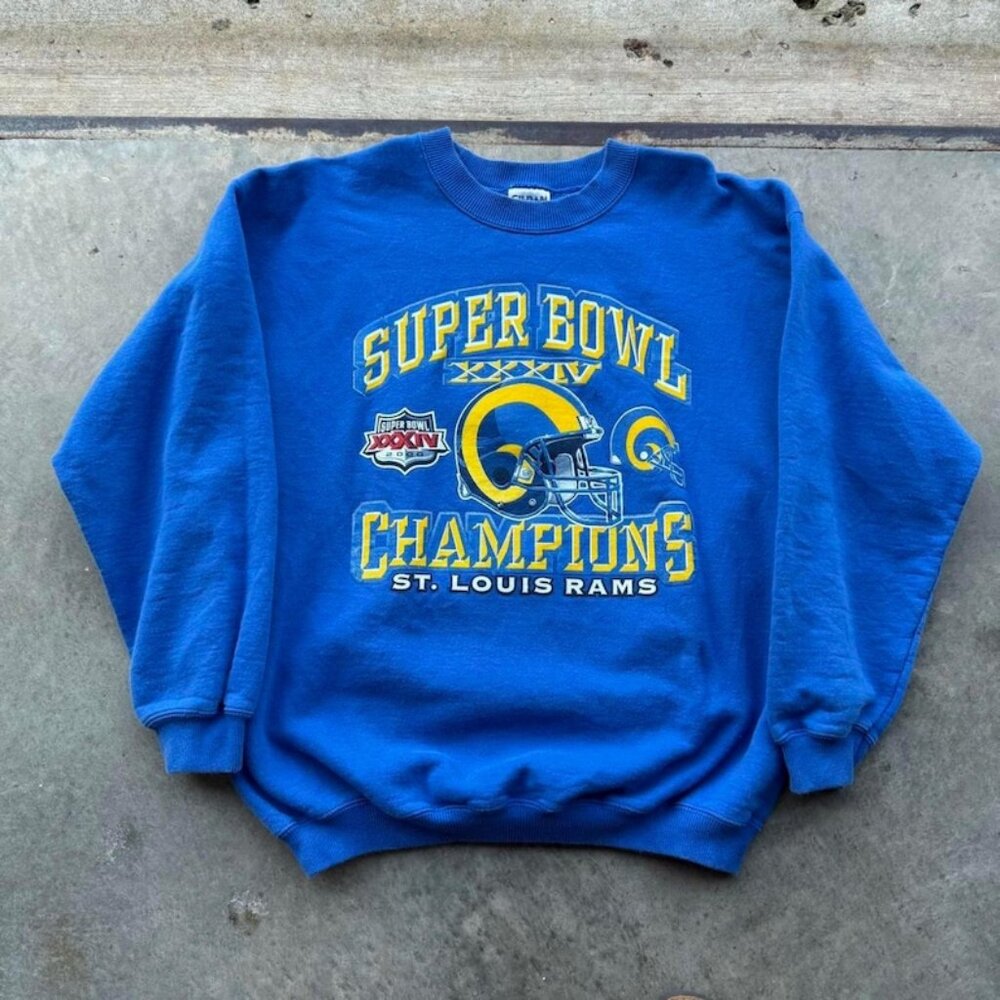 Vintage 2000 St Louis LA Rams Super Bowl champions sweatshirt size medium